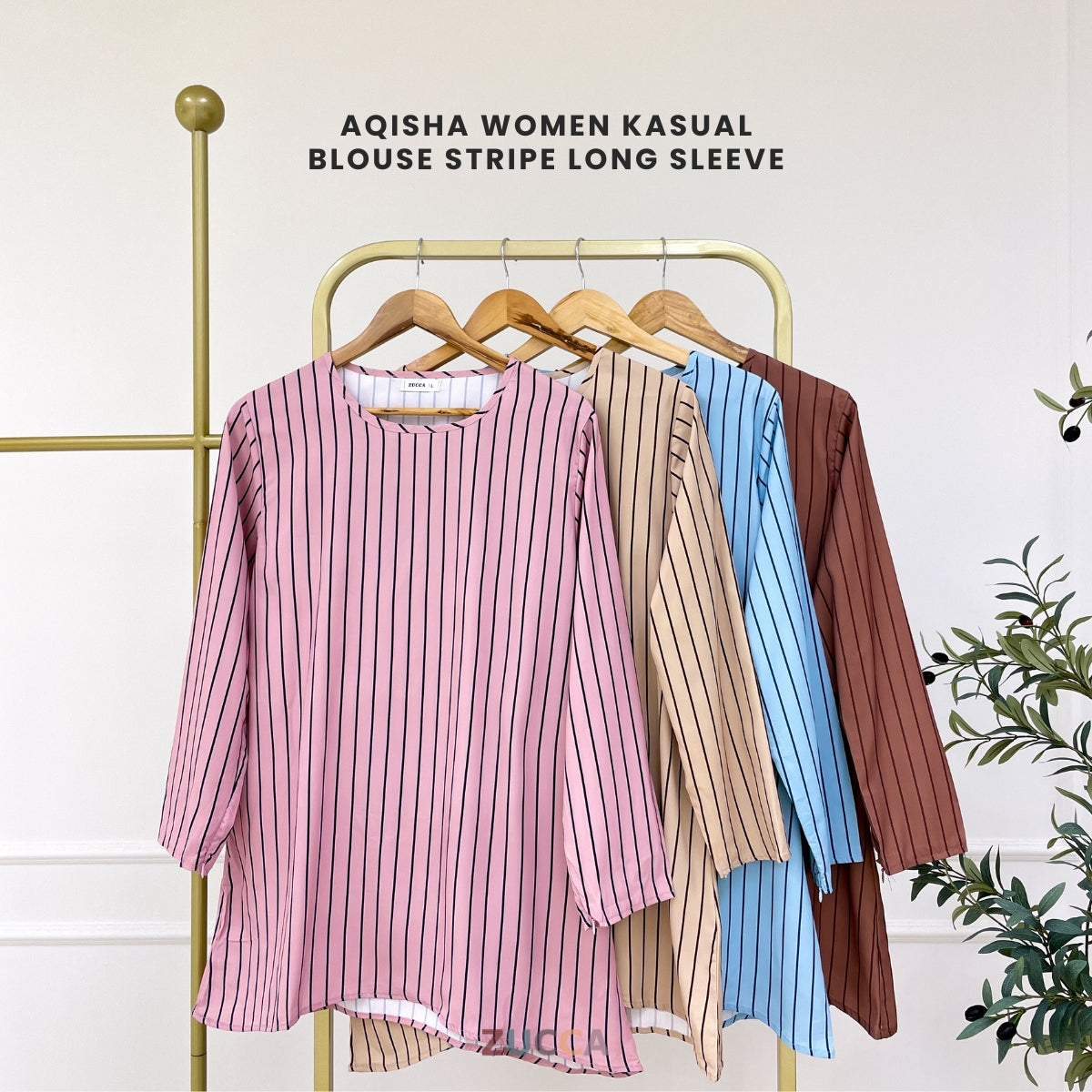 ZUCCA AQISHA WOMEN KASUAL BLOUSE BERJALUR LONG SLEEVE - DM278