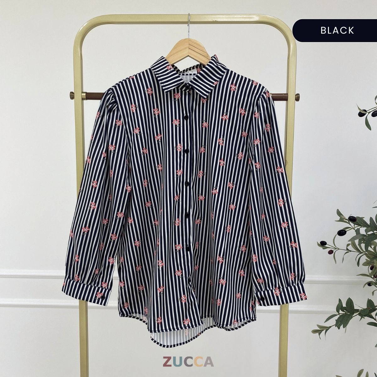 ZUCCA KHAYRA BLOOM STRIPE COLLECTION SHIRT-DM289