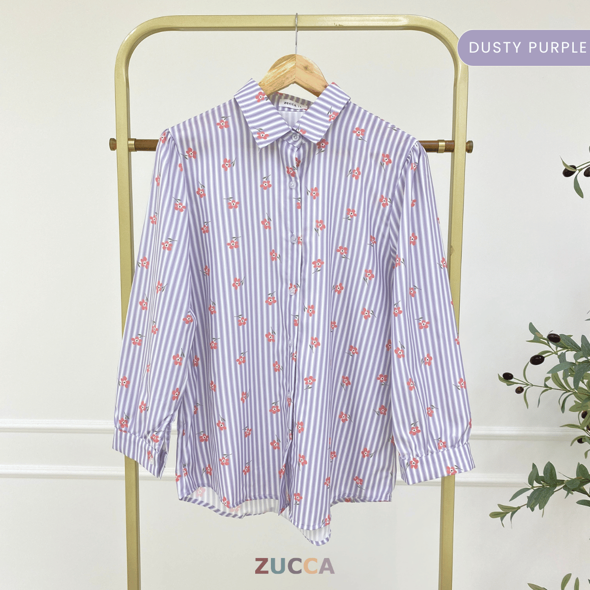 ZUCCA KHAYRA BLOOM STRIPE COLLECTION SHIRT-DM289