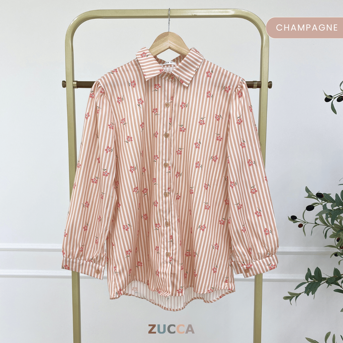 ZUCCA KHAYRA BLOOM STRIPE COLLECTION SHIRT-DM289