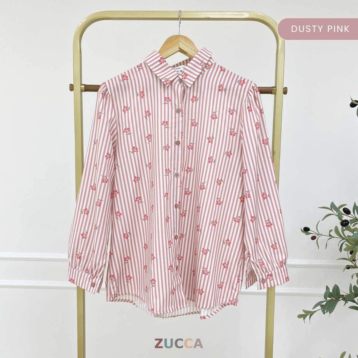 ZUCCA KHAYRA BLOOM STRIPE COLLECTION SHIRT-DM289