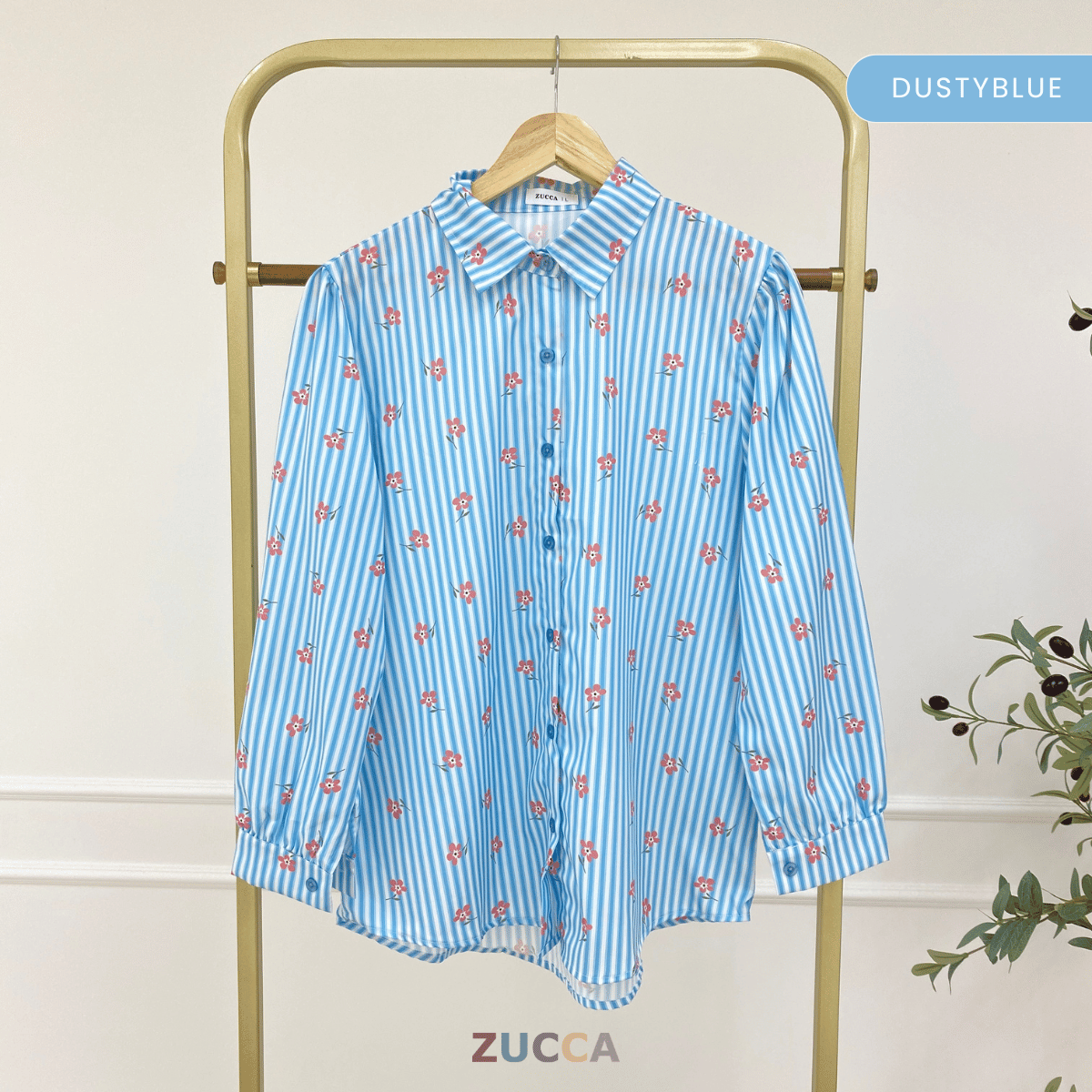 ZUCCA KHAYRA BLOOM STRIPE COLLECTION SHIRT-DM289