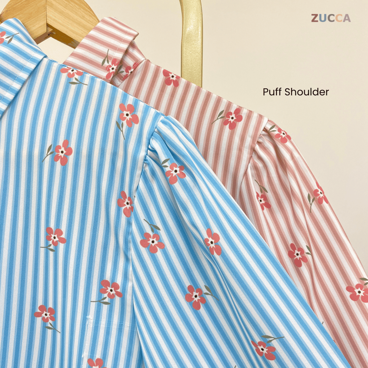 ZUCCA KHAYRA BLOOM STRIPE COLLECTION SHIRT-DM289