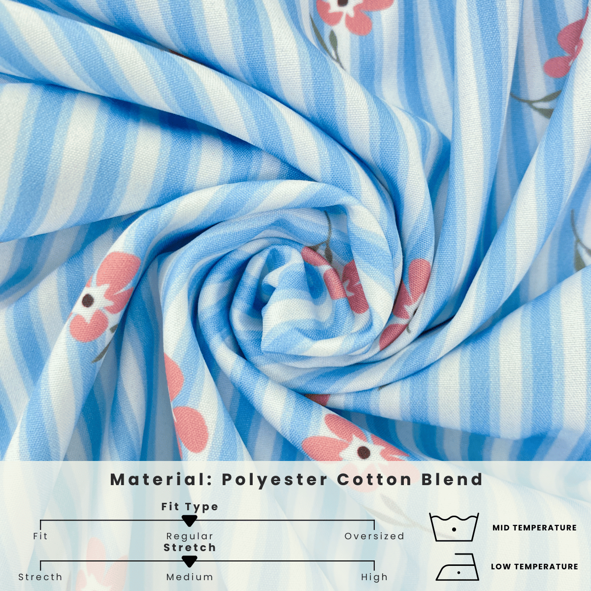 ZUCCA KHAYRA BLOOM STRIPE COLLECTION SHIRT-DM289