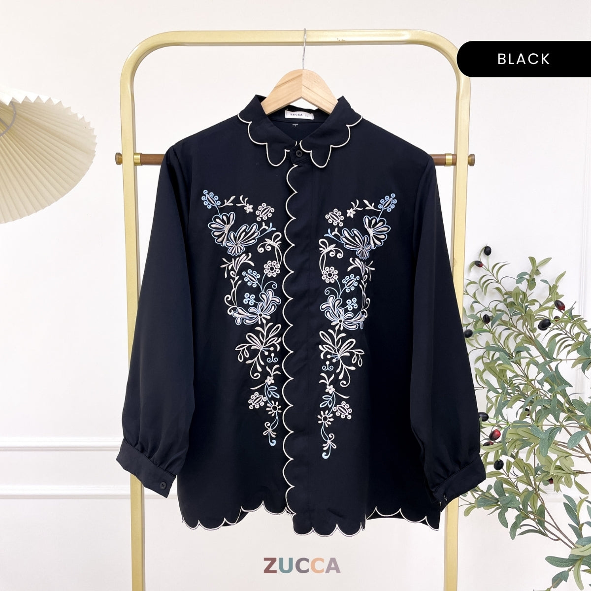ZUCCA SELENA PASTEL EMBROIDERED BLOUSE - DM295