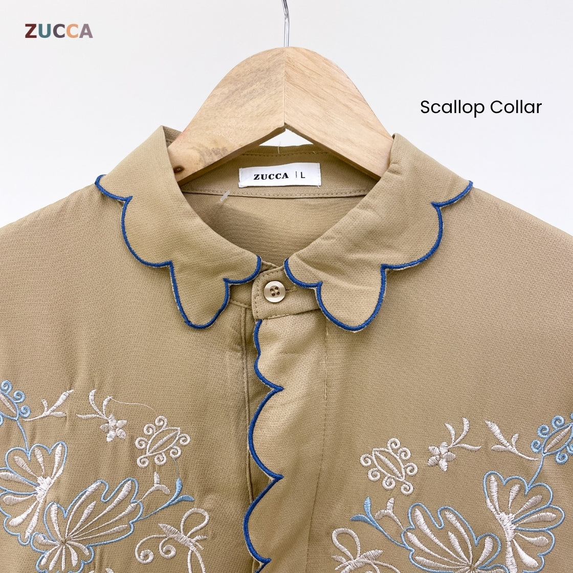 ZUCCA SELENA PASTEL EMBROIDERED BLOUSE - DM295