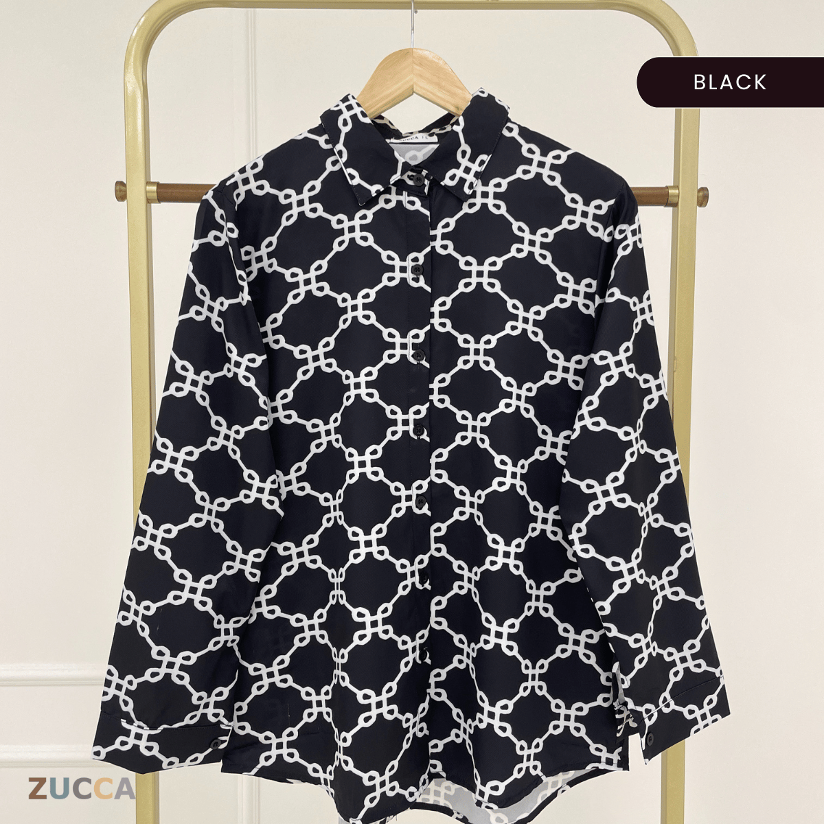 ZUCCA MASITAH BLOUSE SOFT SATIN FLOWY CUT -DM298