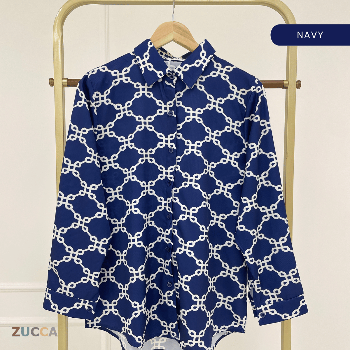 ZUCCA MASITAH BLOUSE SOFT SATIN FLOWY CUT -DM298