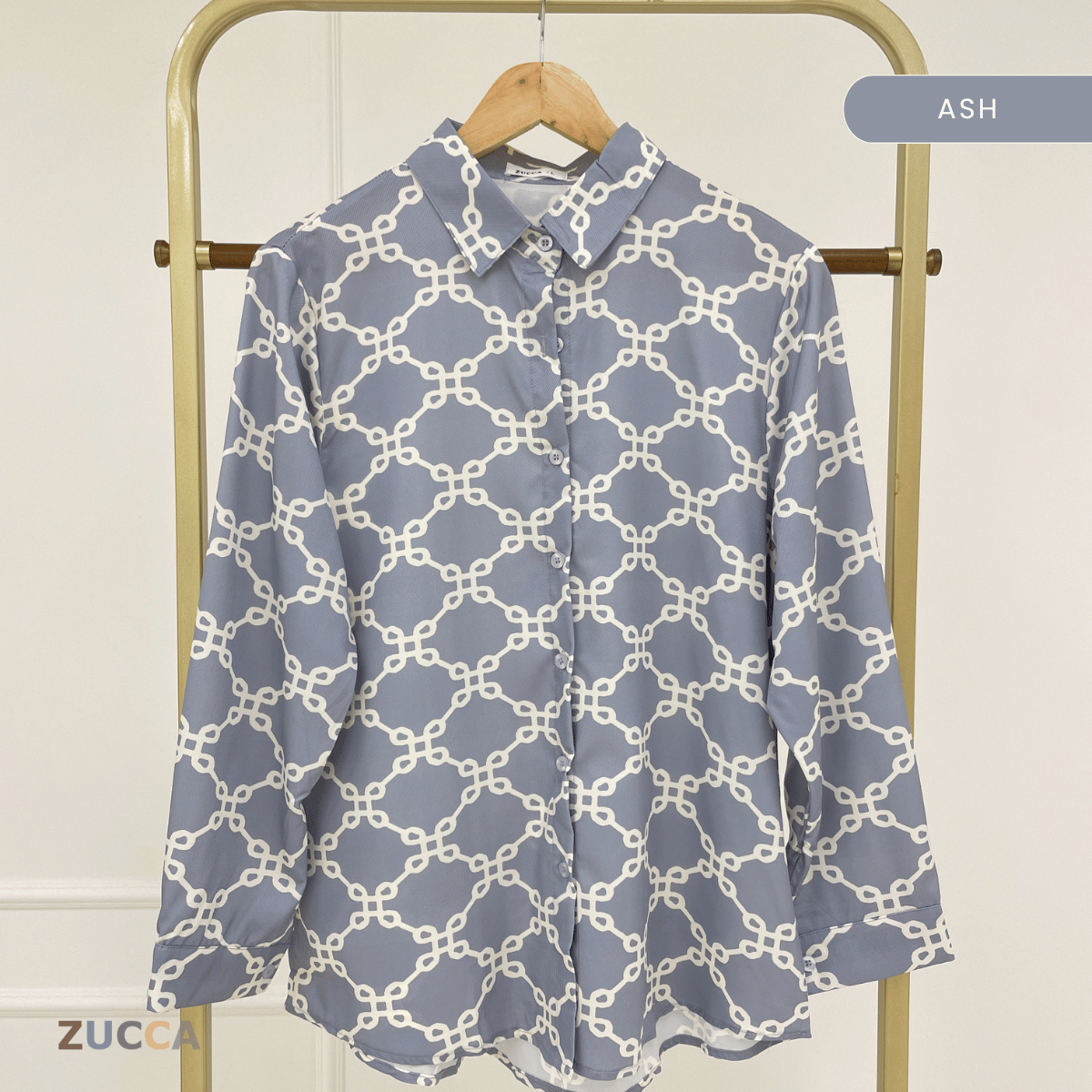 ZUCCA MASITAH BLOUSE SOFT SATIN FLOWY CUT -DM298