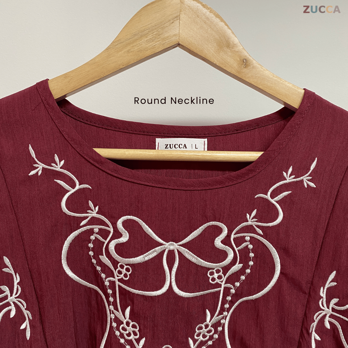 ZUCCA HAZITA BLOUSE BLOOM EMBROIDERY - DM302