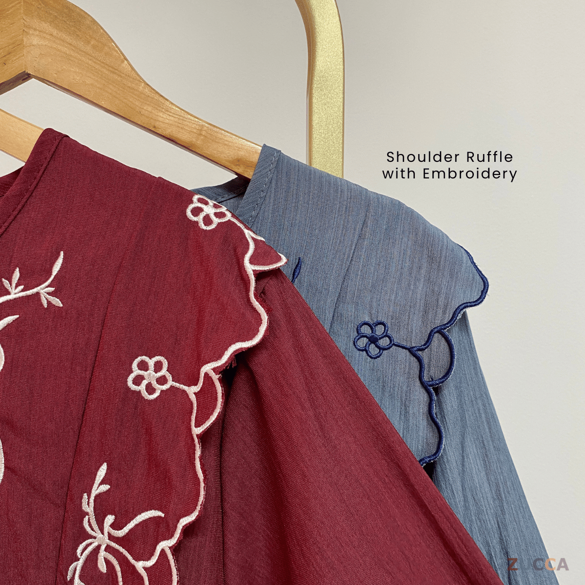 ZUCCA HAZITA BLOUSE BLOOM EMBROIDERY - DM302