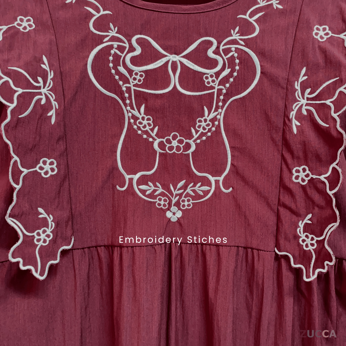 ZUCCA HAZITA BLOUSE BLOOM EMBROIDERY - DM302