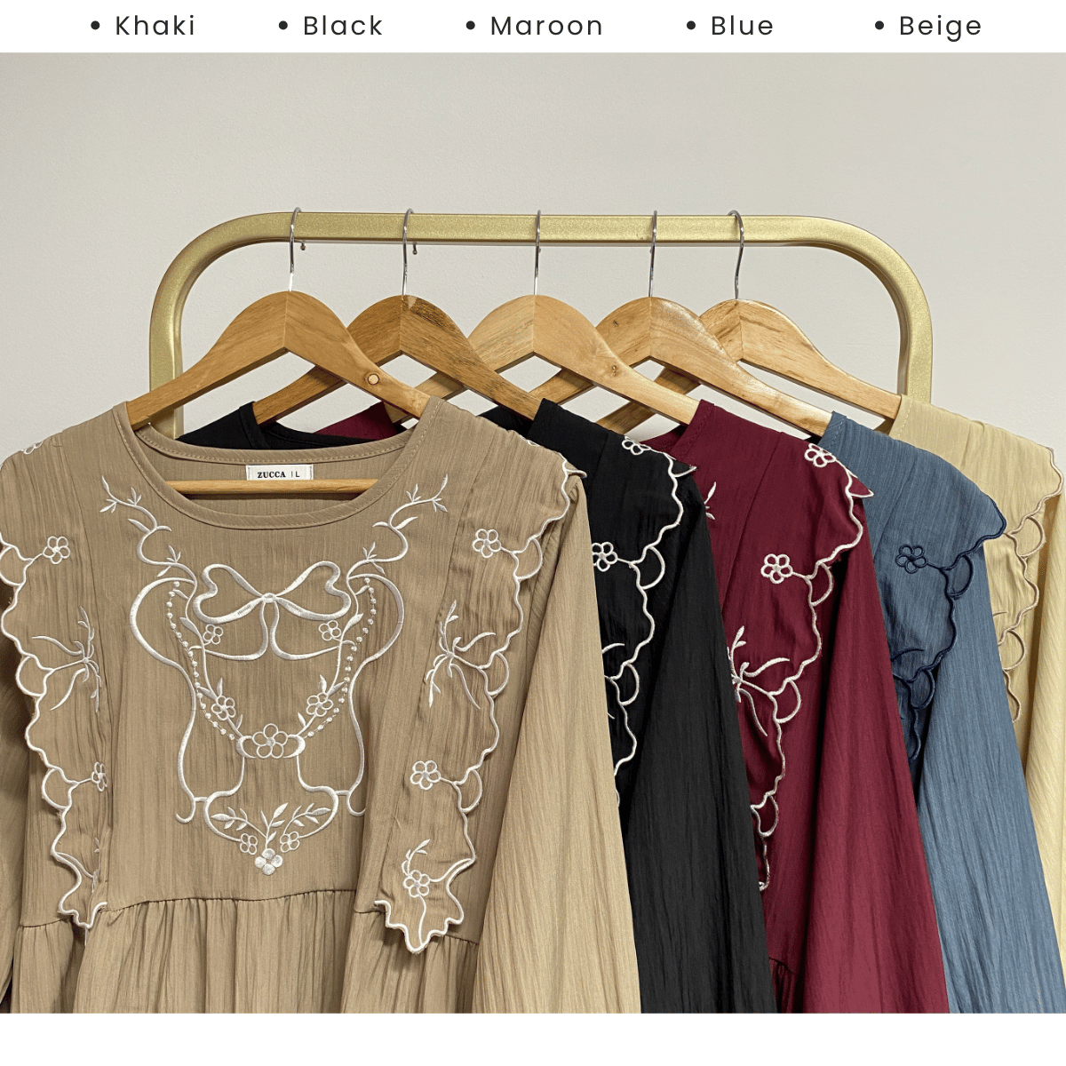 ZUCCA HAZITA BLOUSE BLOOM EMBROIDERY - DM302
