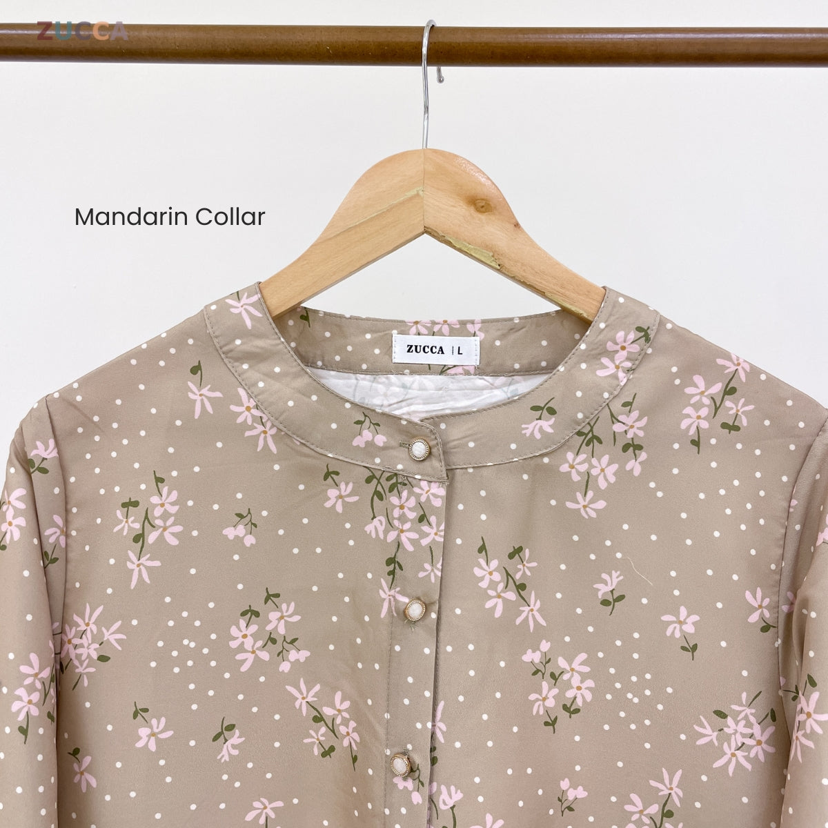 ZUCCA AINA MUSLIMAH KASUAL LONG BLOUSE FLOWER PATTERN - DM306