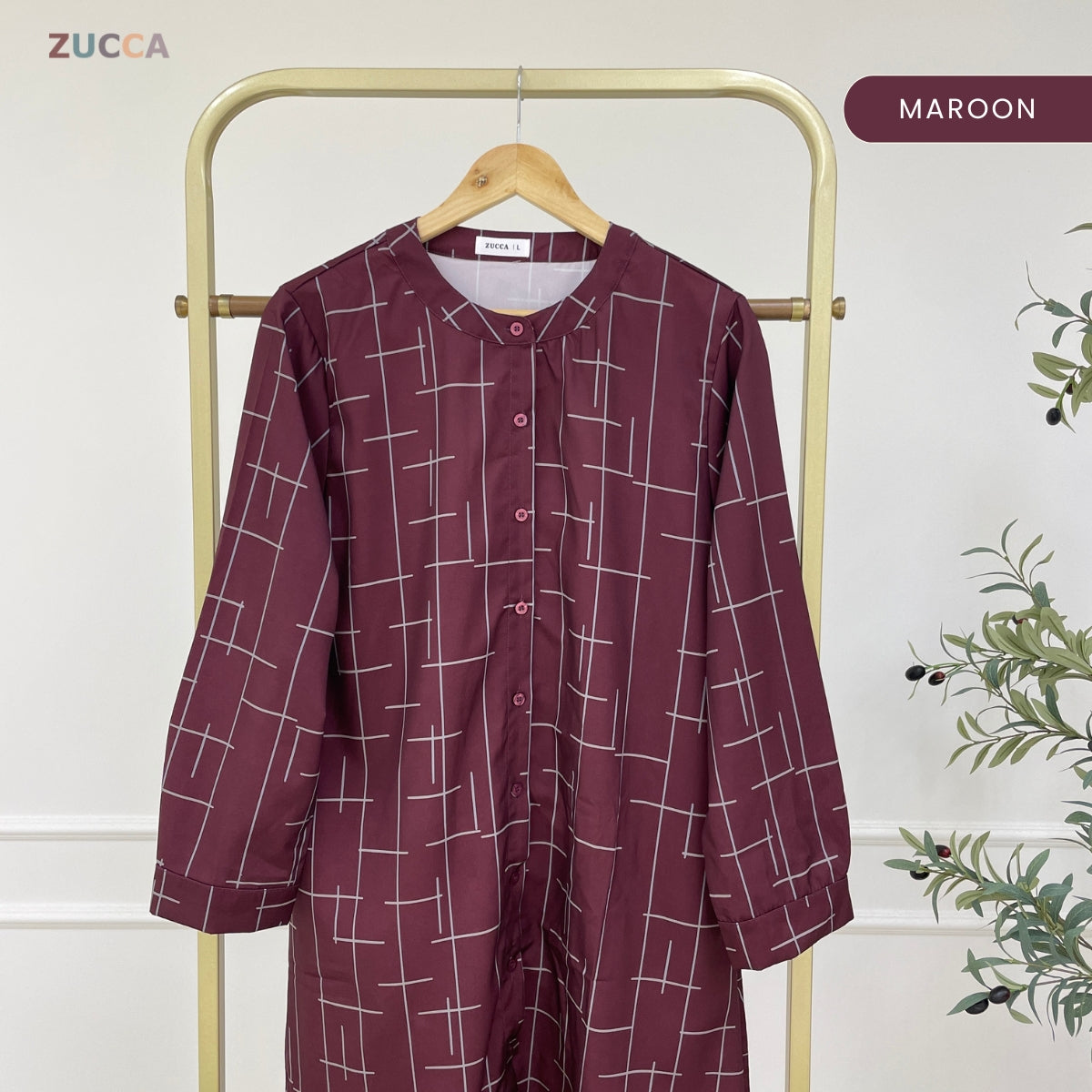 ZUCCA ELISA MUSLIMAH BLOUSE WOMEN LONG SLEEVE - DM307 BAJU PEREMPUAN