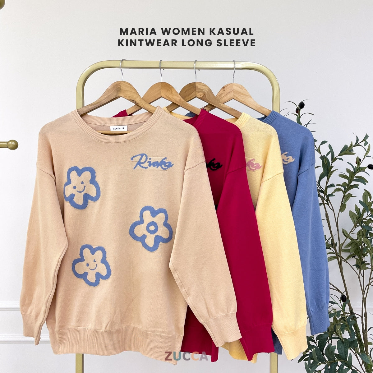 ZUCCA MARIA PEREMPUAN KASUAL KINTWEAR LONG SLEEVE - DM309