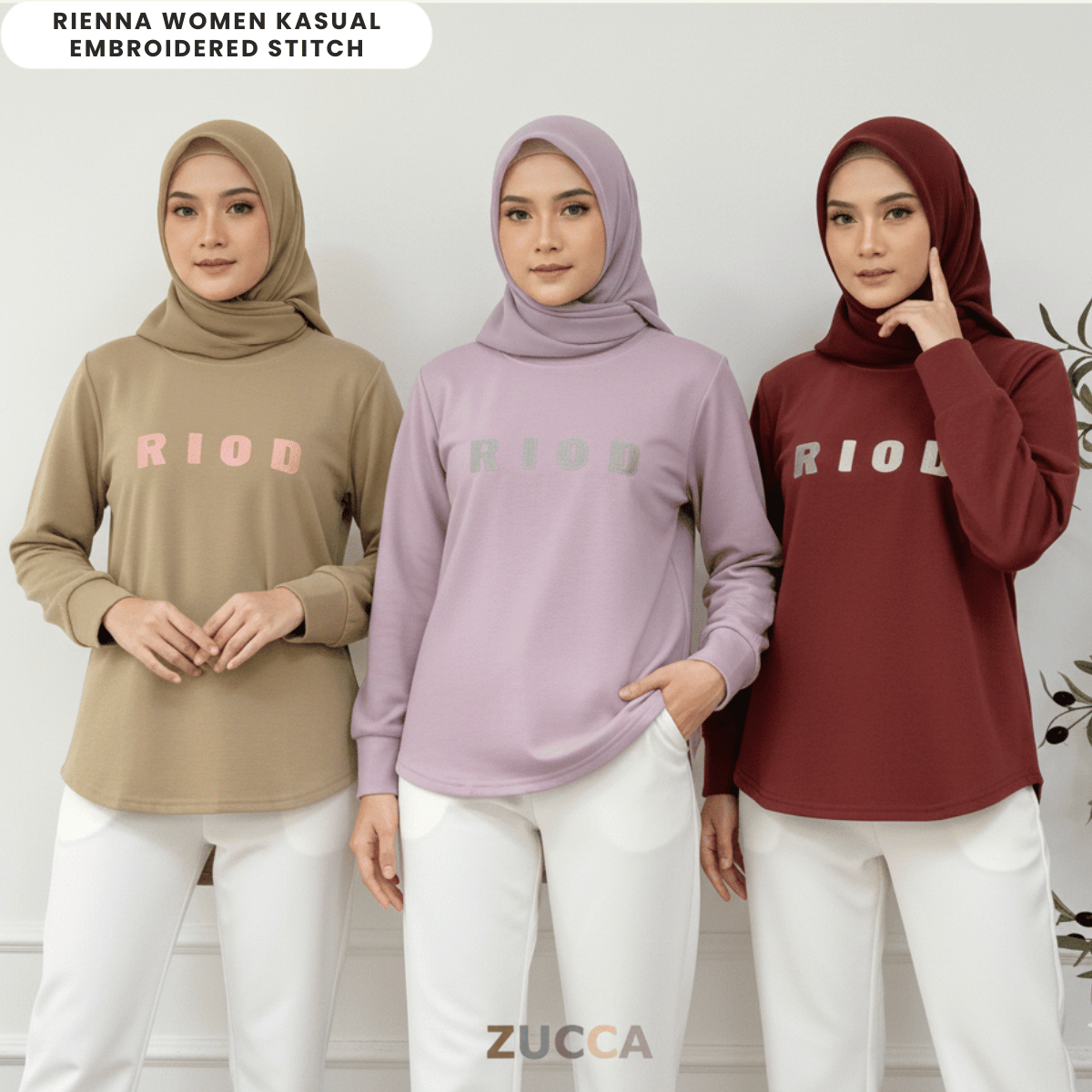 ZUCCA RIENNA WOMEN KASUAL PLAIN BLOUSE - DM310
