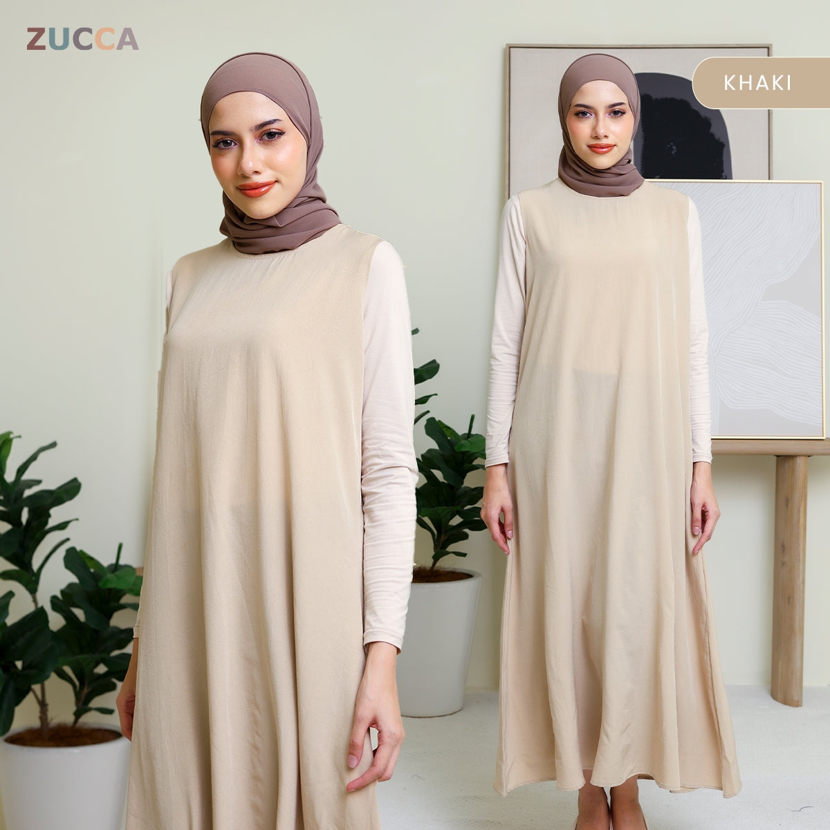 ZUCCA ARIELLA SLEEVELESS MODEST DRESS -DM311