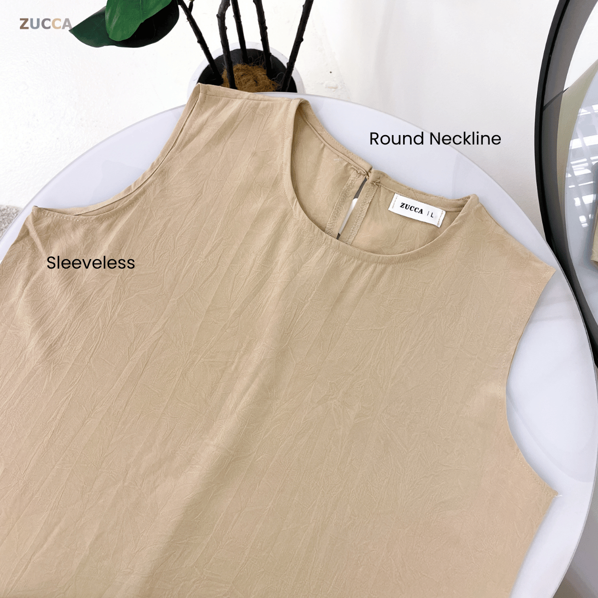 ZUCCA ARIELLA SLEEVELESS MODEST DRESS -DM311