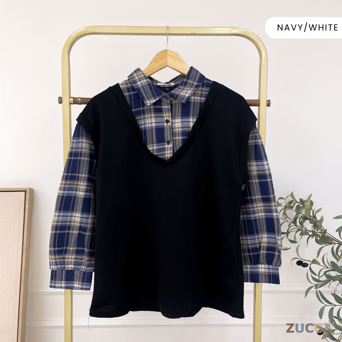 ZUCCA HALEEN WOMEN KASUAL BLOUSE KOREAN STYLE -DM312