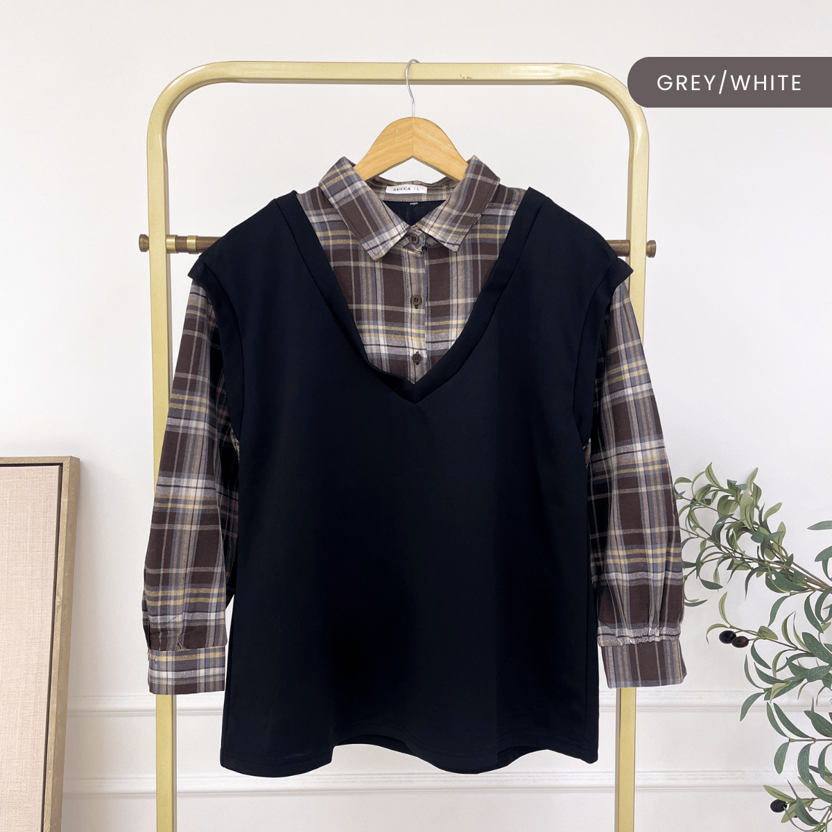 ZUCCA HALEEN WOMEN KASUAL BLOUSE KOREAN STYLE -DM312