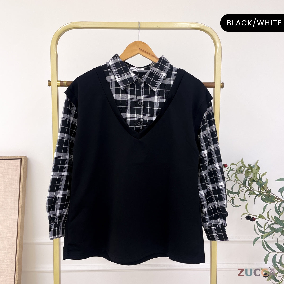 ZUCCA HALEEN WOMEN KASUAL BLOUSE KOREAN STYLE -DM312