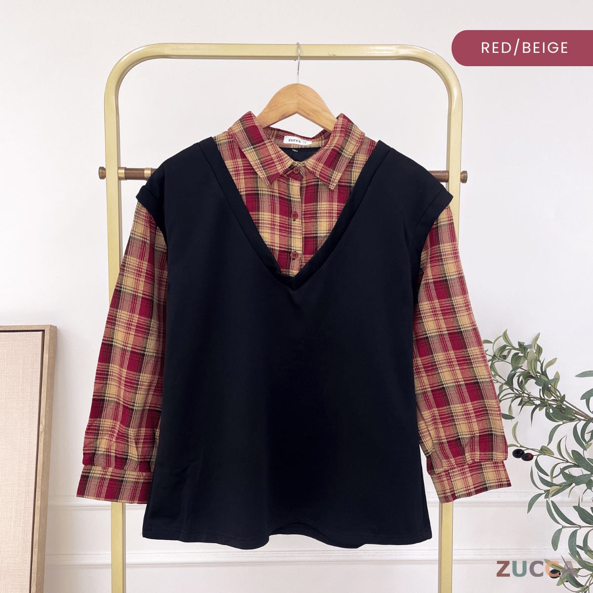 ZUCCA HALEEN WOMEN KASUAL BLOUSE KOREAN STYLE -DM312