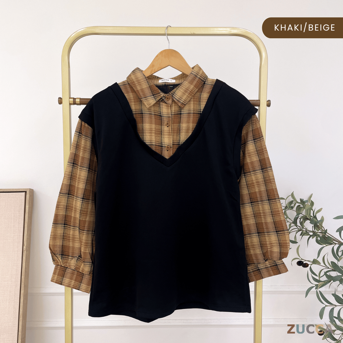 ZUCCA HALEEN WOMEN KASUAL BLOUSE KOREAN STYLE -DM312