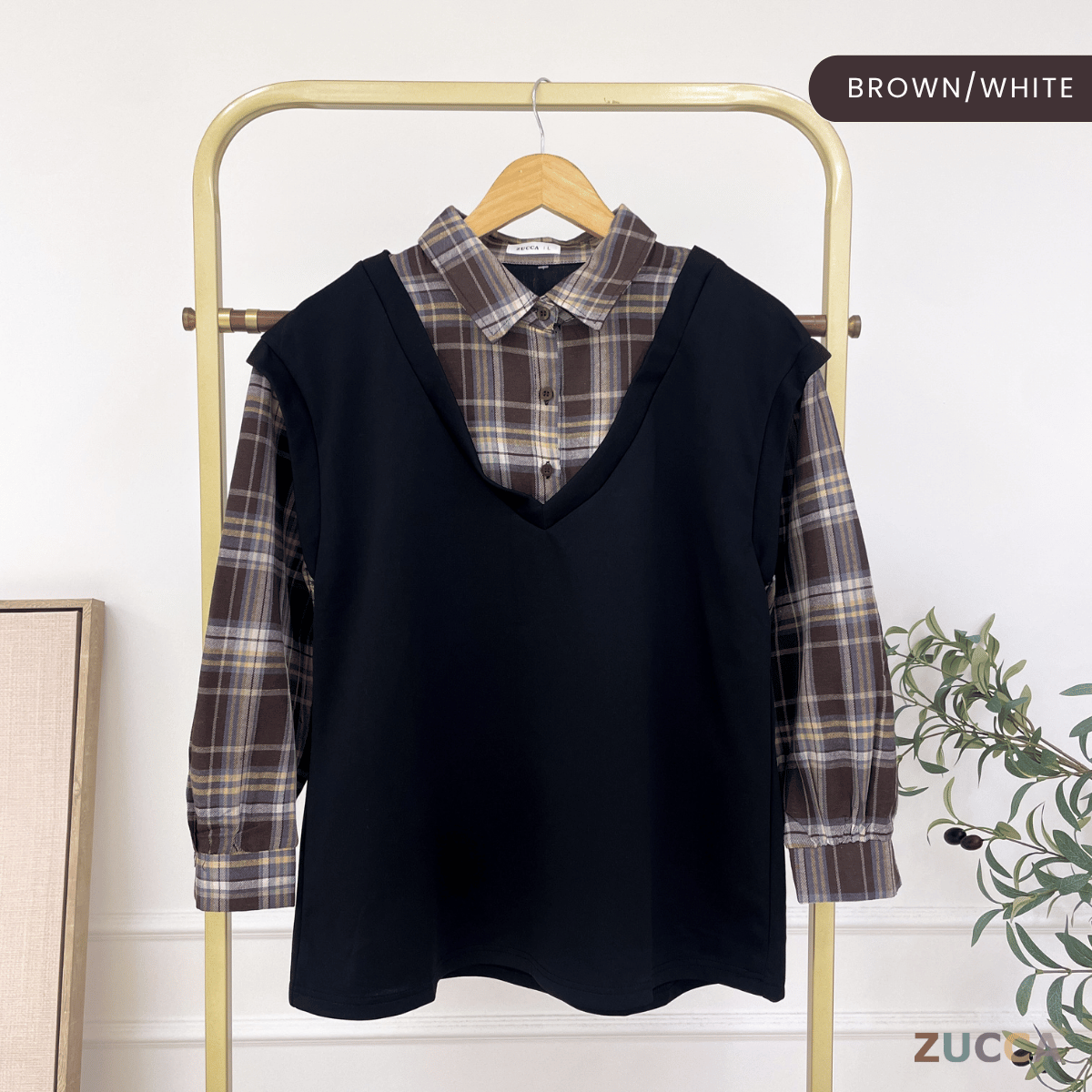 ZUCCA HALEEN WOMEN KASUAL BLOUSE KOREAN STYLE -DM312