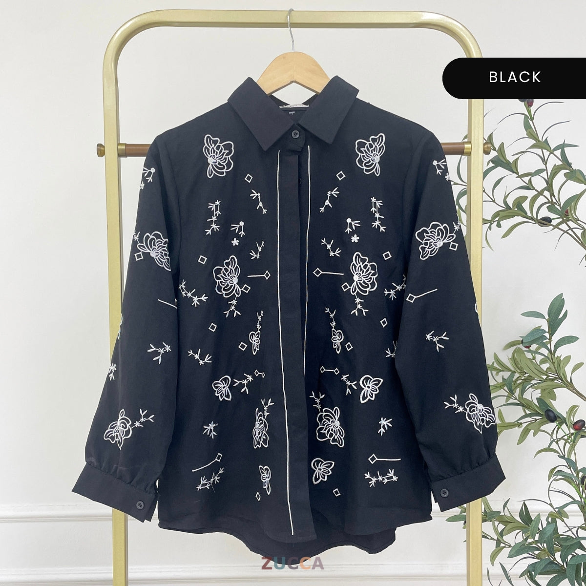 ZUCCA MARIANI KASUAL WOMEN EMBROIDERED STITCH BLOUSE - DM313