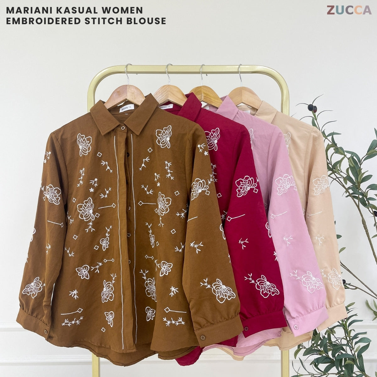 ZUCCA MARIANI KASUAL WOMEN EMBROIDERED STITCH BLOUSE - DM313