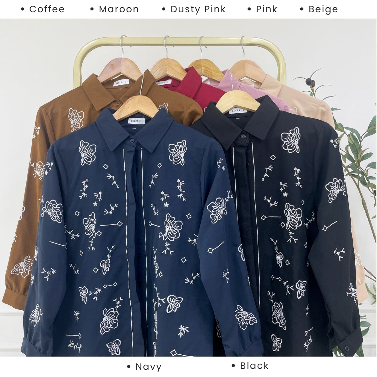 ZUCCA MARIANI KASUAL WOMEN EMBROIDERED STITCH BLOUSE - DM313