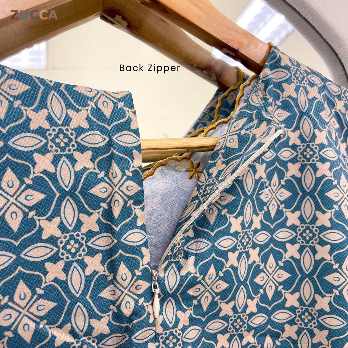 ZUCCA ROZITA KURUNG MODEST FLORAL PRINT SCALLOP EMBROIDERY - DMRAYA001