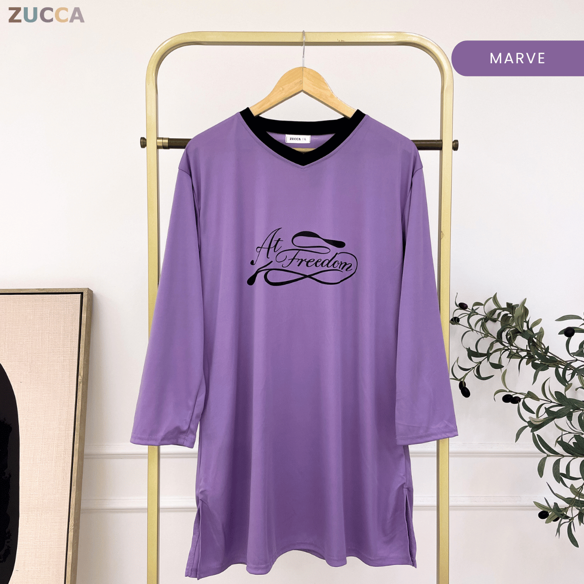 ZUCCA RAYNA WOMEN KASUAL SHIRT V-NECK - DMS1002