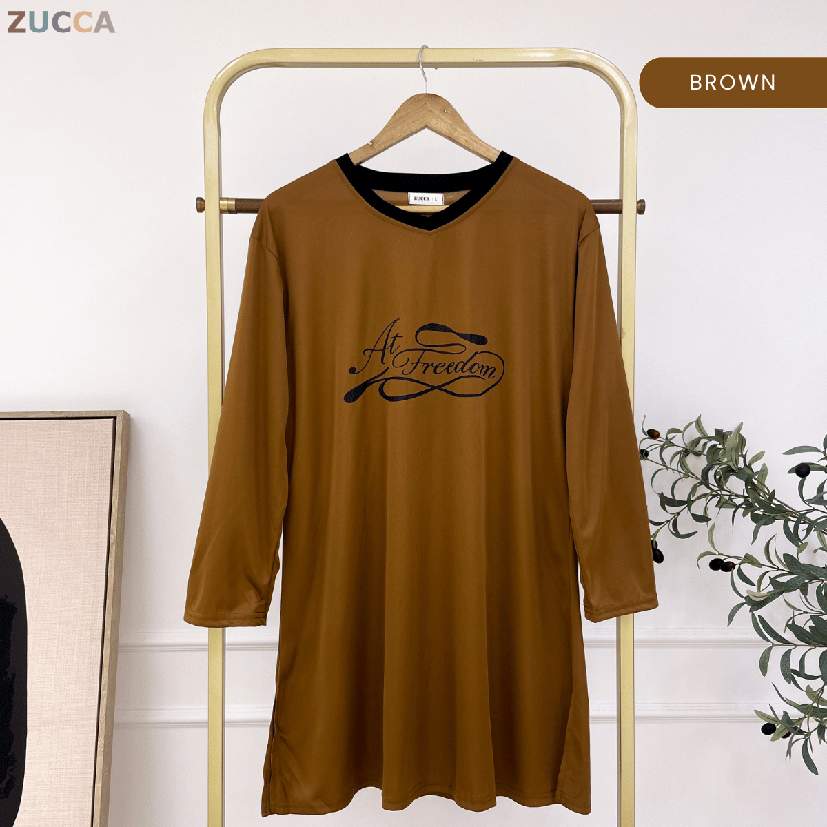 ZUCCA RAYNA WOMEN KASUAL SHIRT V-NECK - DMS1002