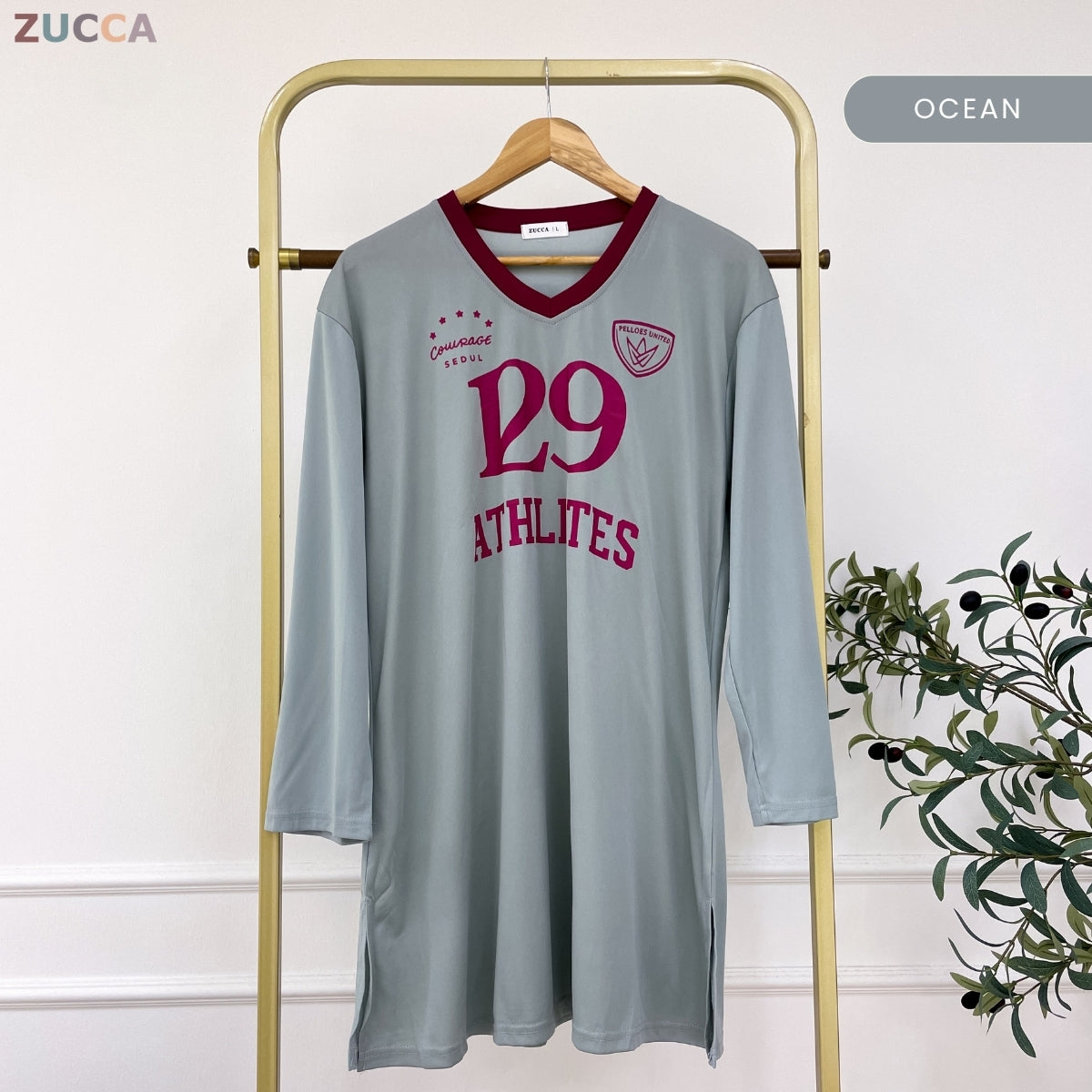 ZUCCA ALESIA KASUAL MUSLIMAH SHIRT V NECK - DMS1005