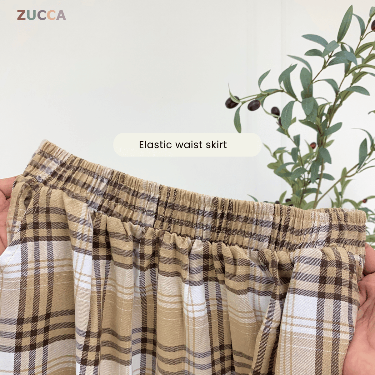 ZUCCA YASMEEN KOLEKSI BLOUSE TARTAN MODEN-DMSET007