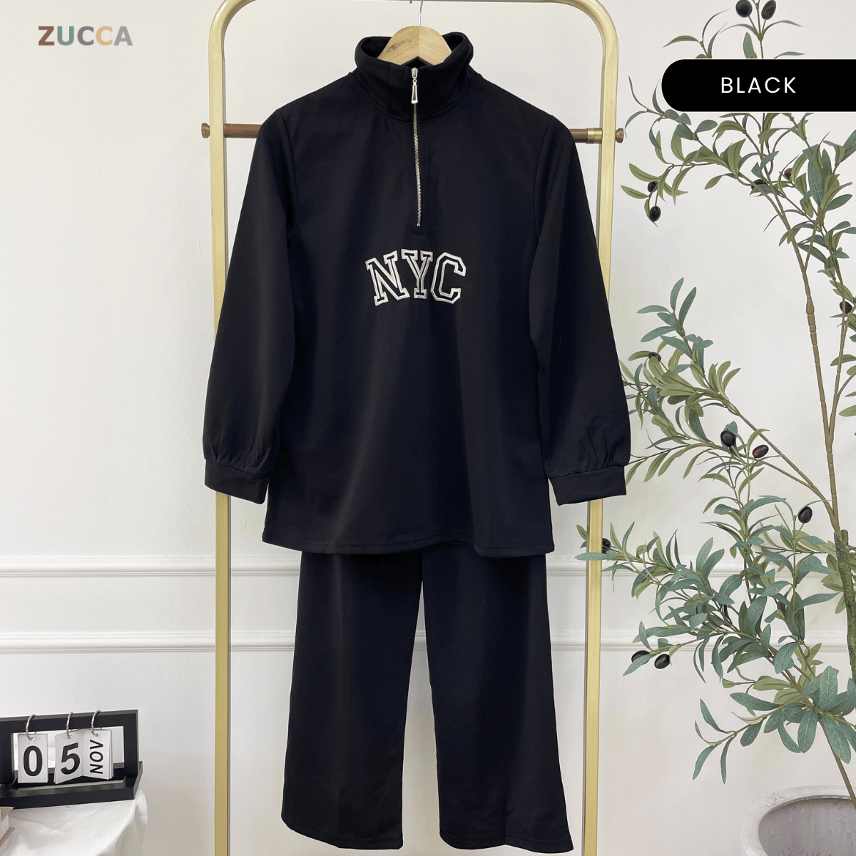 ZUCCA EXORA SET HALF-ZIP STREETWEAR SWEATSHIRT-DMSET008