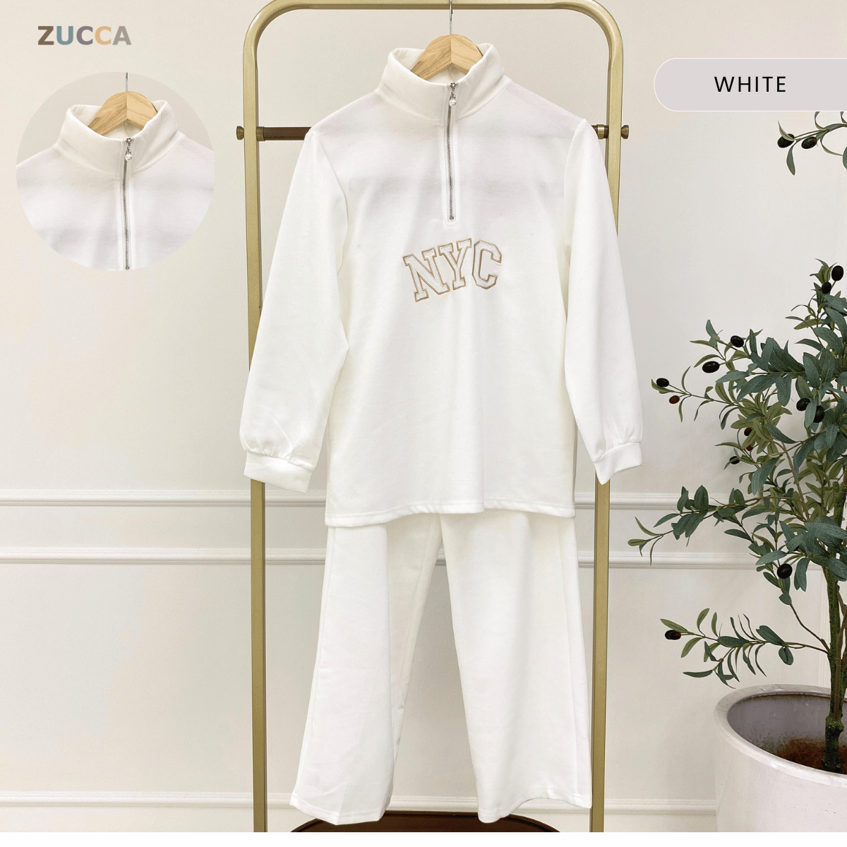 ZUCCA EXORA SET HALF-ZIP STREETWEAR SWEATSHIRT-DMSET008