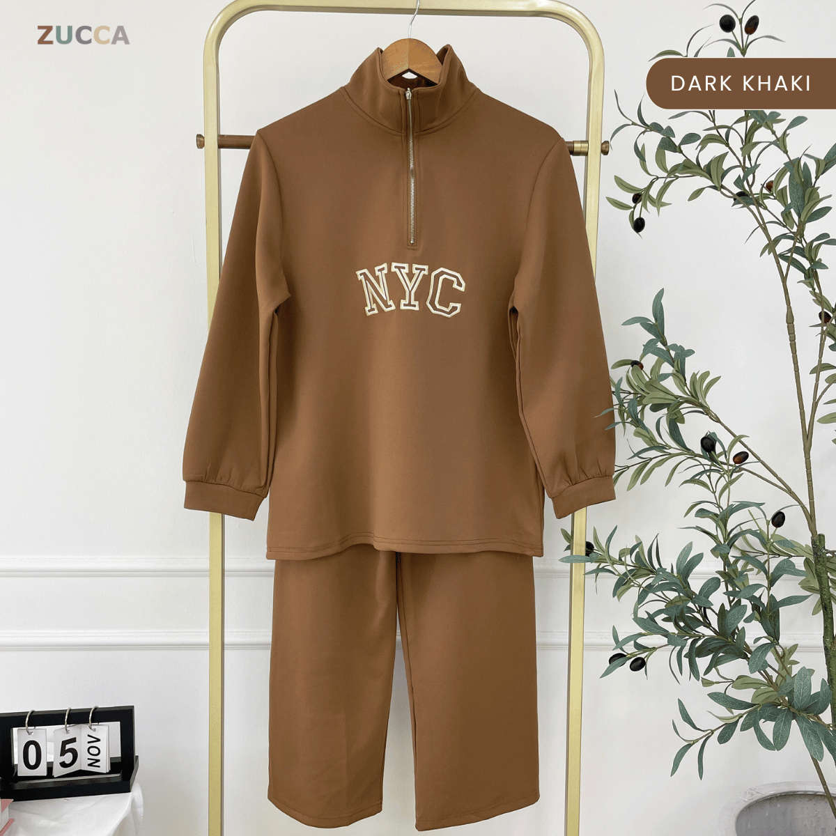 ZUCCA EXORA SET HALF-ZIP STREETWEAR SWEATSHIRT-DMSET008