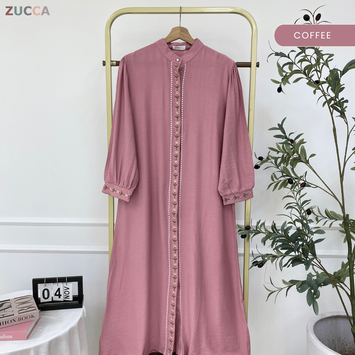 ZUCCA ASSLAH WOMEN LONG DRESS FULL BUTTON - DMSET012