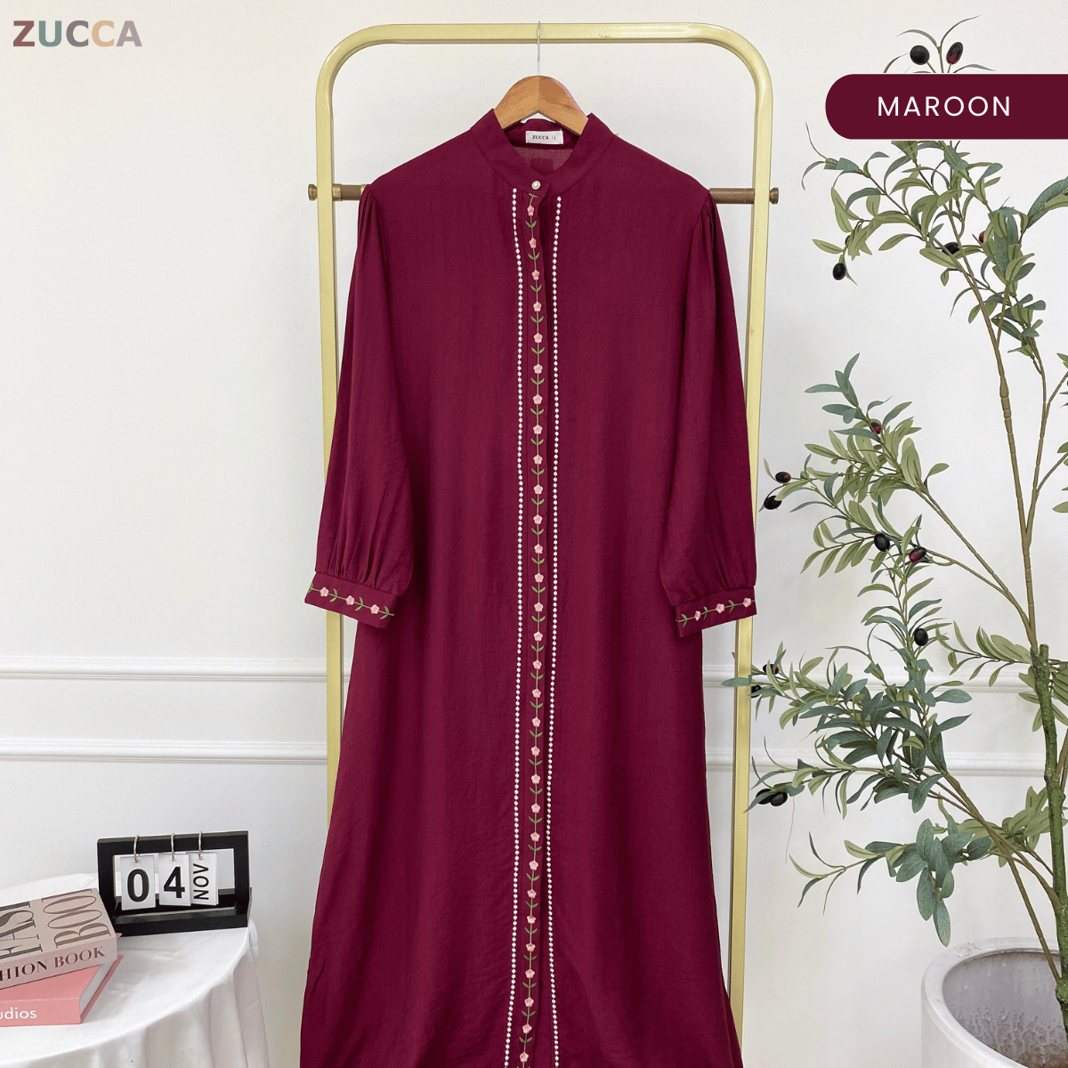 ZUCCA ASSLAH WOMEN LONG DRESS FULL BUTTON - DMSET012