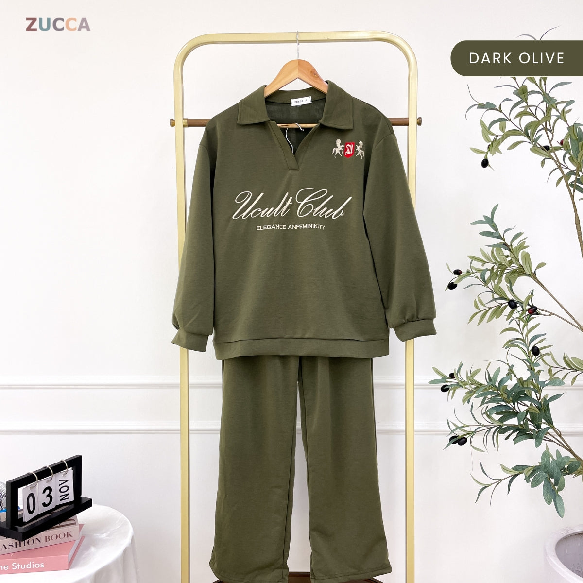 ZUCCA JAZYLN WOMEN SET STREATWEAR TOP PANTS - DMSET017