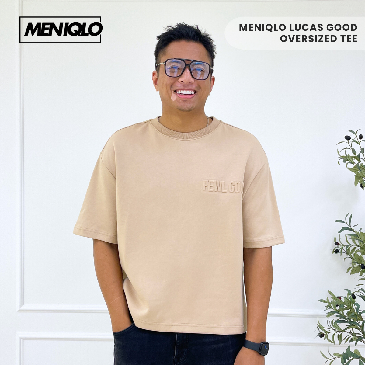 MENIQLO DANIEL GOOD OVERSIZED TEE SHORT SIZE - FGD01BC23