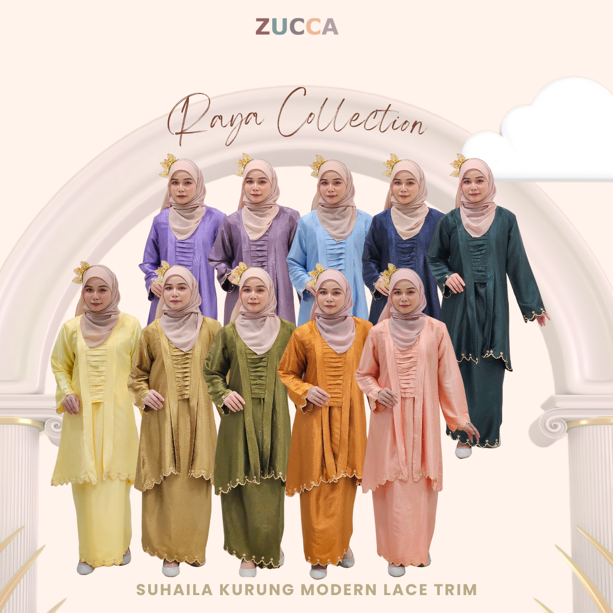 ZUCCA SUHAILA KURUNG MODEN POTONGAN LACE – H016