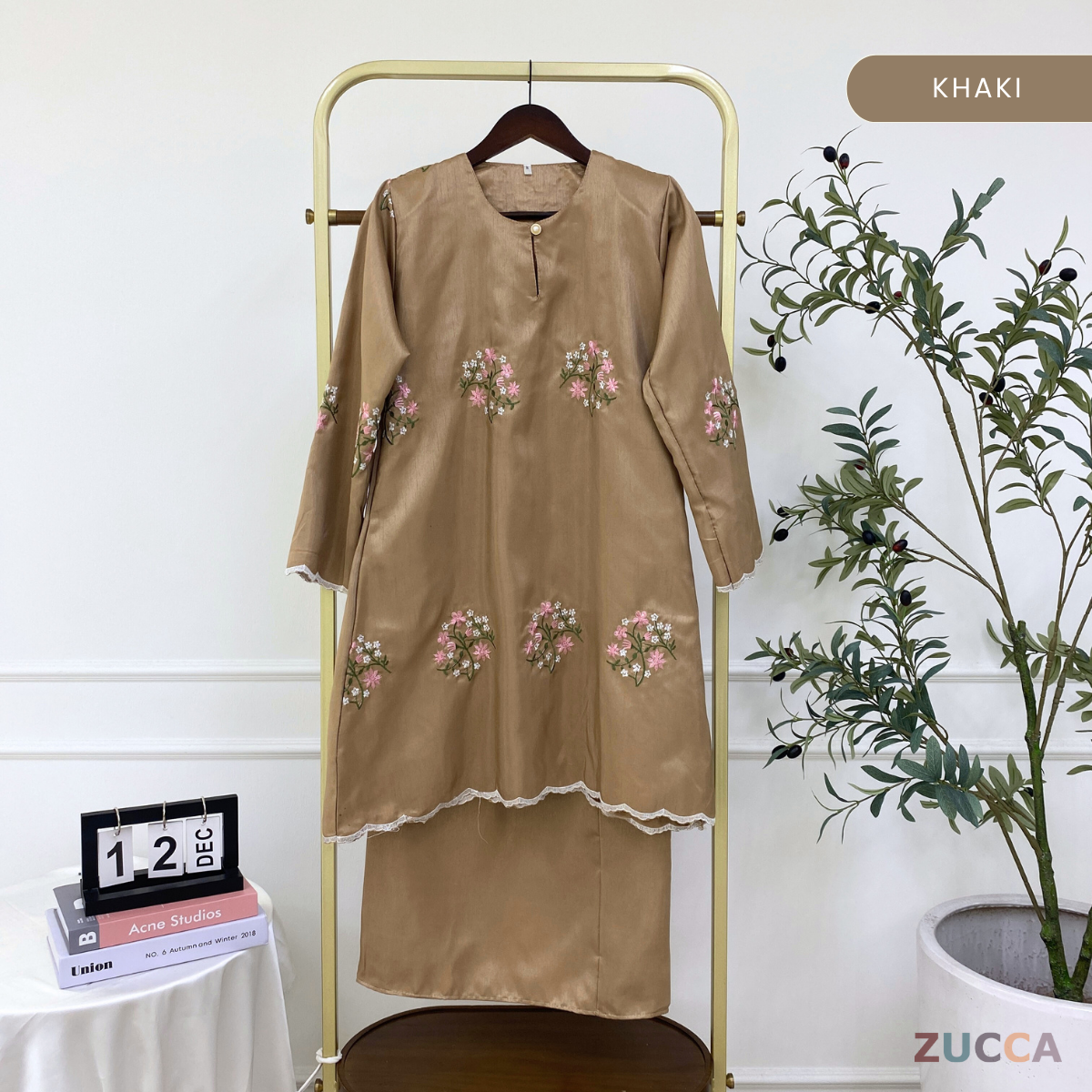 ZUCCA LADASYIA KURUNG EMBROIDERY PERMIUM SHANTOONG SILK - H033