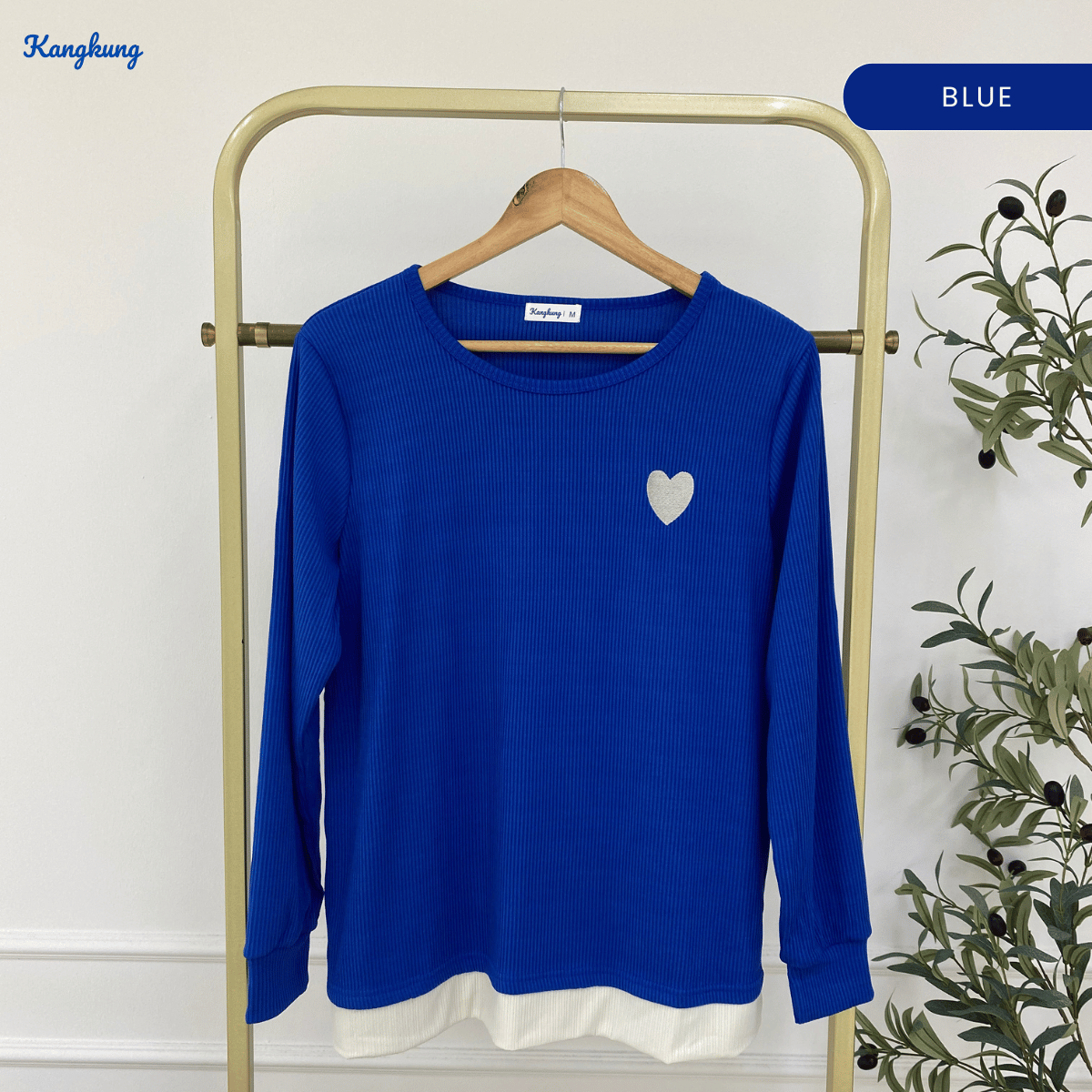 KANGKUNG ILANA BLOUSE RIBBED KASUAL YANG SELESA - KK1041