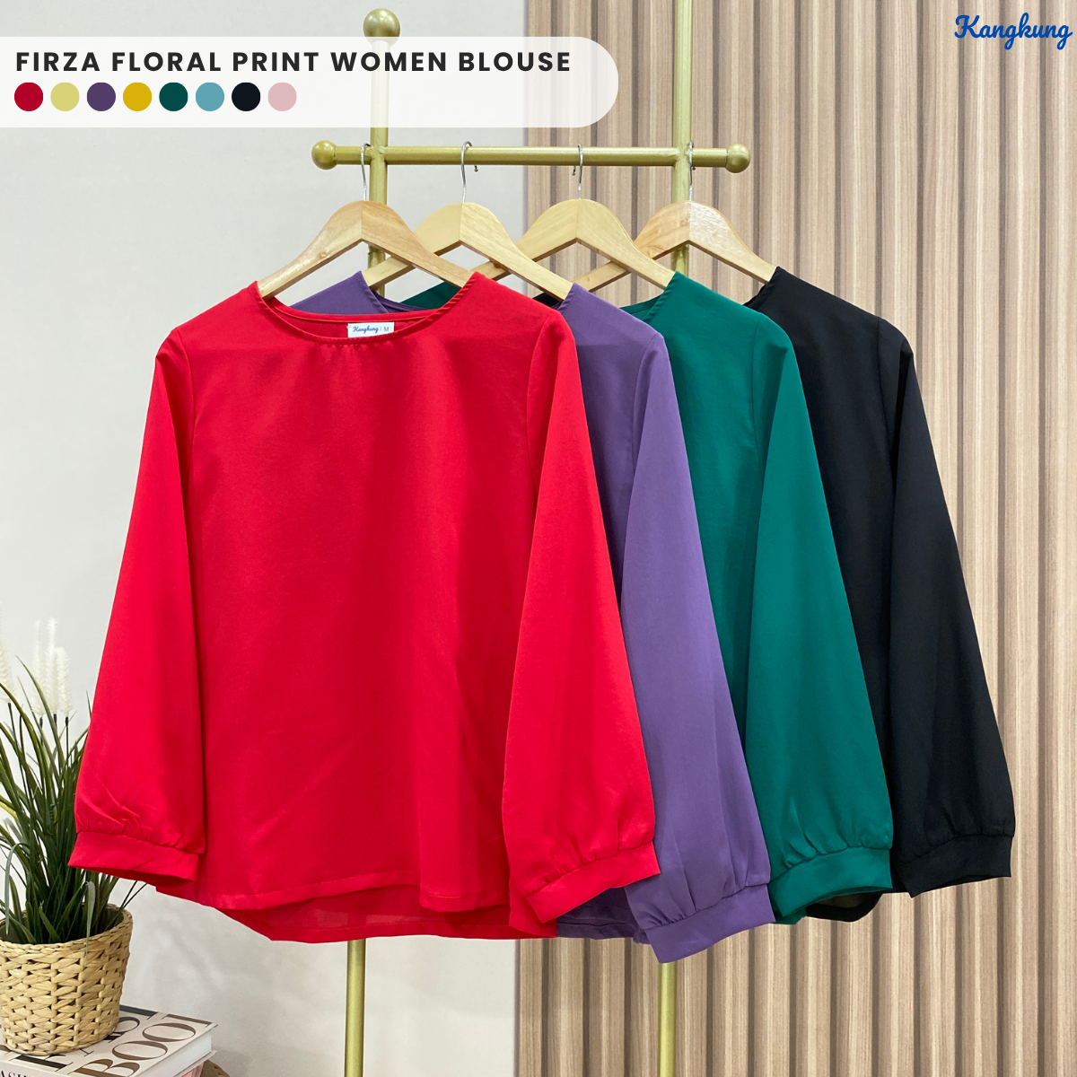 KANGKUNG FIRZA BLOUSE WANITA CORAK BUNGA – KK105