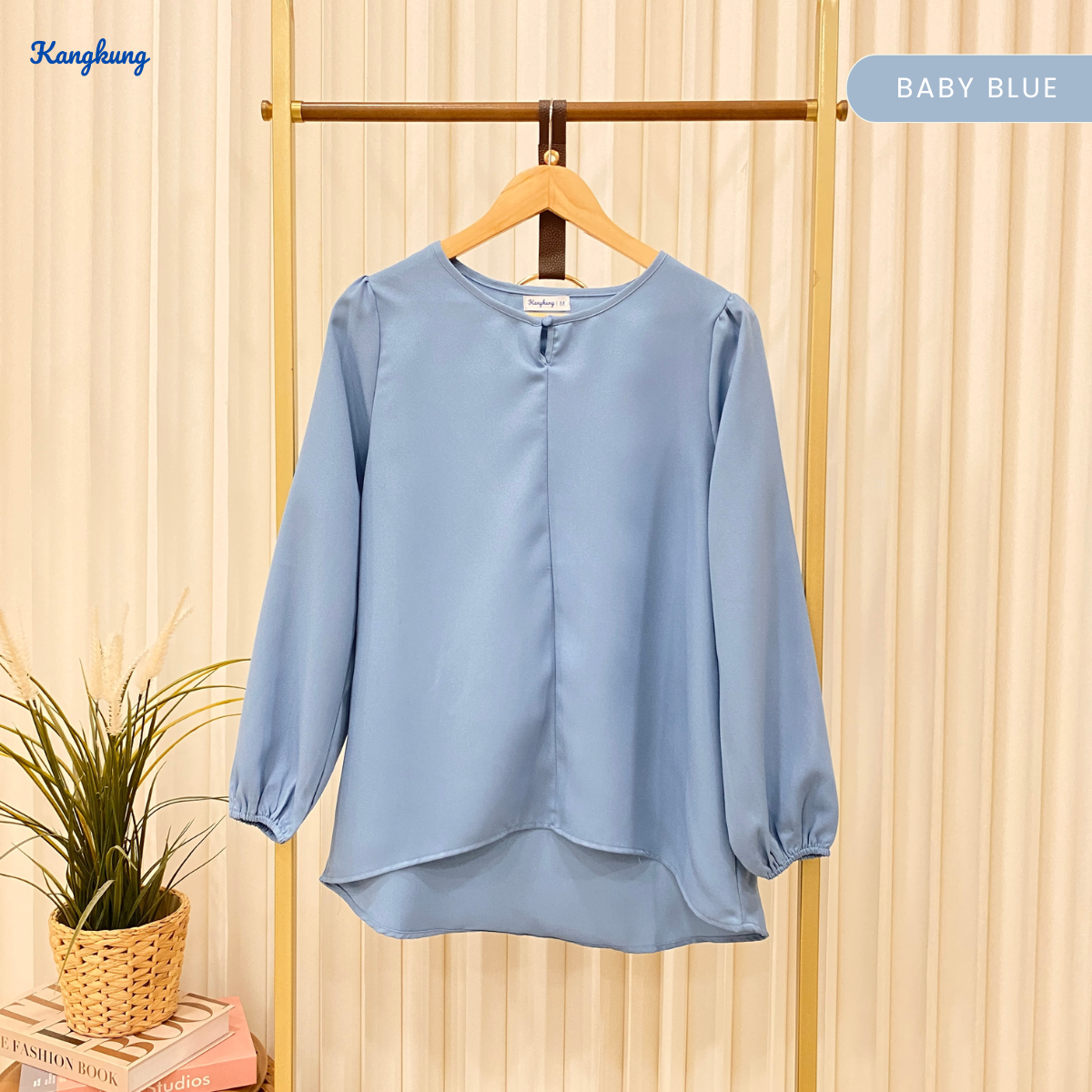 KANGKUNG MEIKA BLOUS KASUAL WANITA CREPE LEMBUT – KK110