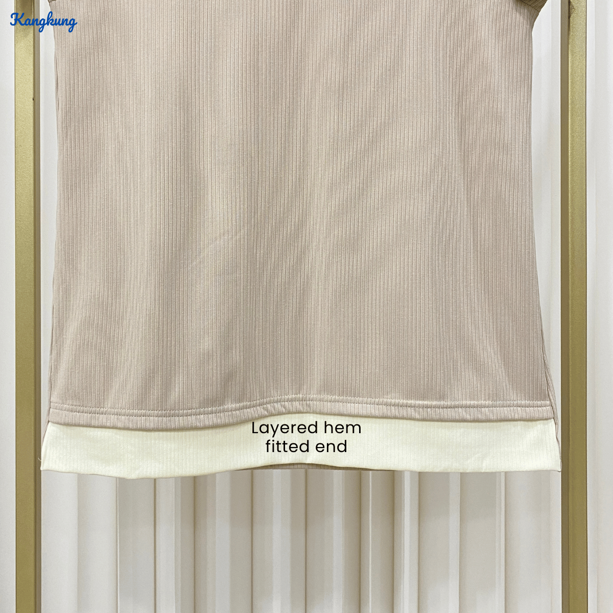 KANGKUNG ILANA BLOUSE RIBBED KASUAL YANG SELESA - KK1041